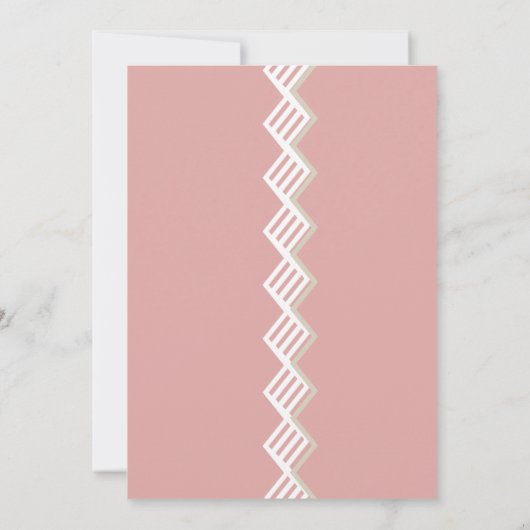 Roze Roos met groen Baby shower Invitation Kaart (Achterkant)