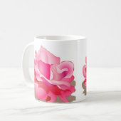 Roze Roos Met Liefde Koffiemok (Voorkant links)