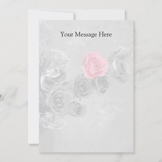 Roze Roos met Monogram (Achterkant)