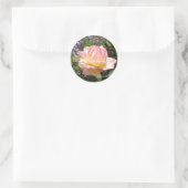 Roze Roos met Paarse Wisteria Sticker (Tas)