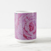 Roze Roos met Regendruppels  Koffiemok (Center)