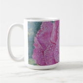 Roze Roos met Regendruppels  Koffiemok (Links)