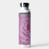 Roze Roos met Regendruppels  Waterfles (Links)