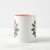 Roze roos met roze accent Mok (Center)