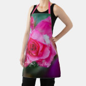 Roze roos met sneeuwvlokken schort (Insitu)