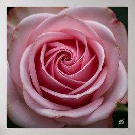 Roze Roos met Spiraling Petals Poster