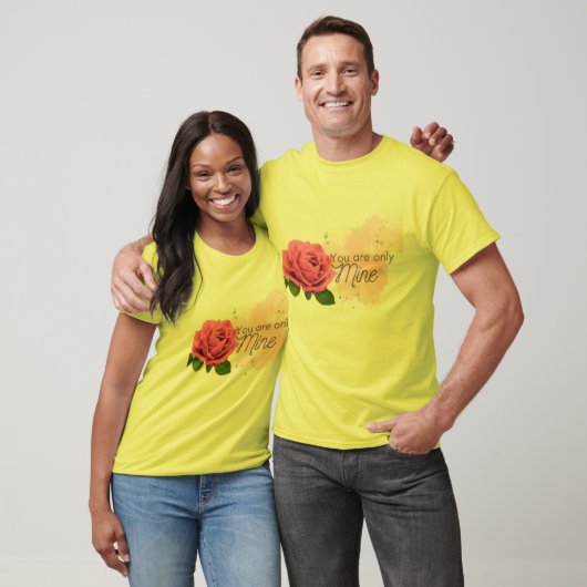 Roze roos met tekst t-shirt (Unisex)