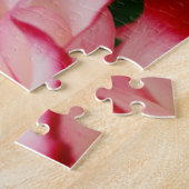 Roze Roos met variabele opmaak 23:3 Legpuzzel (Zijkant)