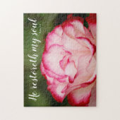 Roze Roos met variabele opmaak 23:3 Legpuzzel (Verticaal)