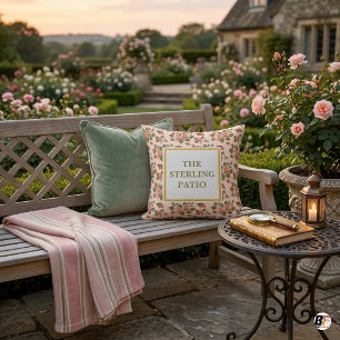 Roze Roos met Vintage Uitstraling en Aangepaste Te Kussen