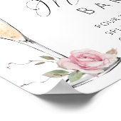 Roze Roos Mimosa Bar Douche Bord Poster (Hoek)