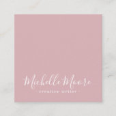Roze roos, minimaal professioneel vierkante visitekaartje (Voorkant)