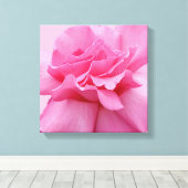  roze roos modern stijlvol abstract bloemen canvas afdruk (Insitu (Houten vloer))