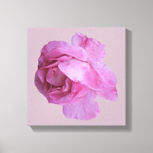roze roos moderne bloemen eenvoudige kunst canvas afdruk (Voorkant)