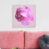 roze roos moderne bloemen eenvoudige kunst canvas afdruk (Insitu (Woonkamer))