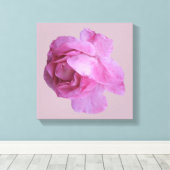 roze roos moderne bloemen eenvoudige kunst canvas afdruk (Insitu (Houten vloer))