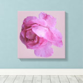 roze roos moderne bloemen eenvoudige kunst canvas afdruk (Insitu (Houten vloer))
