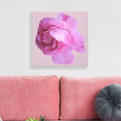 roze roos moderne bloemen eenvoudige kunst canvas afdruk (Insitu (Woonkamer))