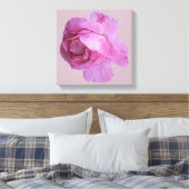 roze roos moderne bloemen eenvoudige kunst canvas afdruk (Insitu (Slaapkamer))