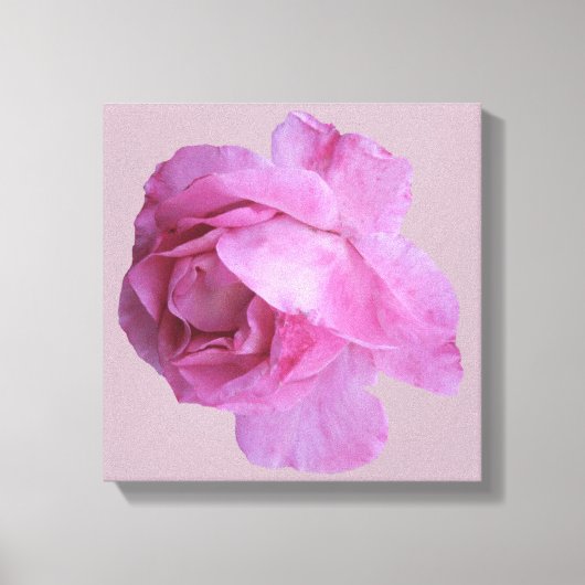 roze roos moderne bloemen eenvoudige kunst canvas afdruk (Voorkant)