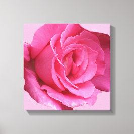 roze roos moderne minimalistische bloemenkunst canvas afdruk
