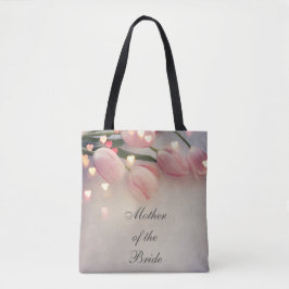 Roze roos moeder van de bruid tasje tote bag