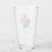 Roze Roos Moederdag Glas (Achterkant)