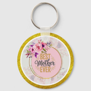 Roze Roos Moederdag I Beste Moeder Ooit Sleutelhanger