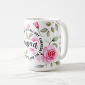 Roze Roos Moederdag Koffiemok (Voorkant rechts)