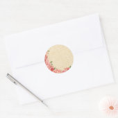  roze roos mooie en meisjesachtige sticker (Envelop)