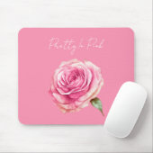 Roze Roos Muismat (Met muis)