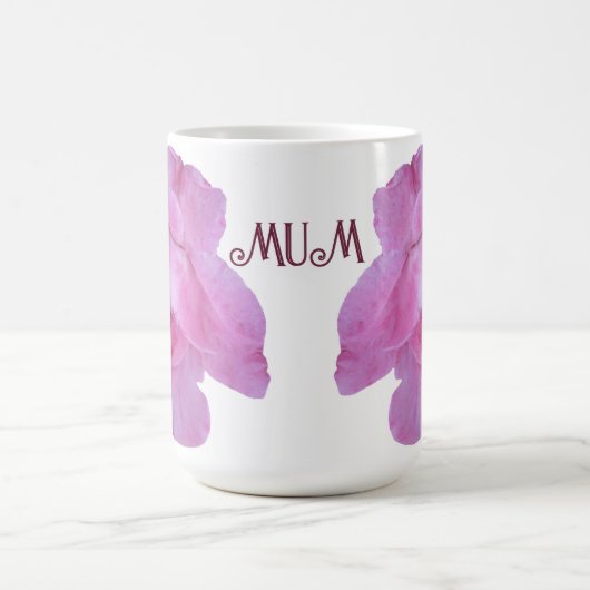 roze roos Mum floral eenvoudig modern stijlvol Koffiemok (Center)