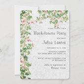 Roze Roos Muur Vintage Dagboek Bachelorette Feest Kaart (Voorkant)