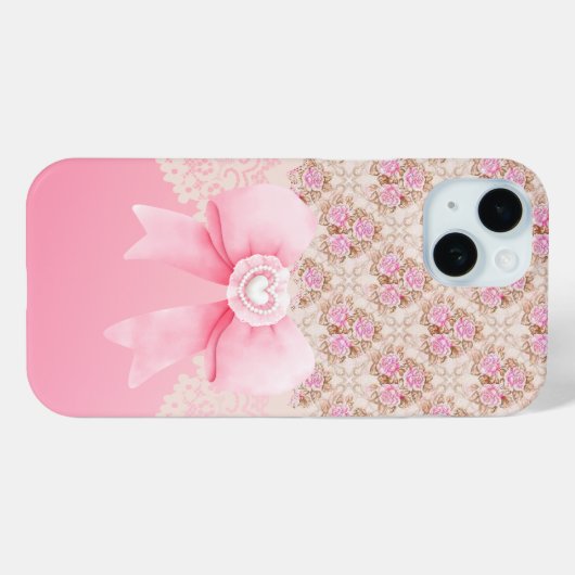  Roze Roos Naadloos Patroon Case-Mate iPhone Case (Achterkant (horizontaal))