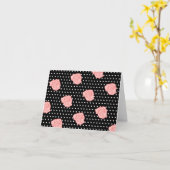 Roze roos notitie Kaart (Gele Bloem)