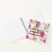 Roze Roos Notitieboek met Schrift (Binnen)