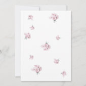 Roze Roos Oh Baby Meisje Douche Uitnodiging (Achterkant)