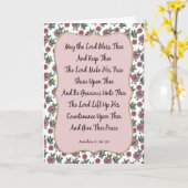 Roze Roos Omrande Aaronic Zegenkaart Kaart (Gele Bloem)