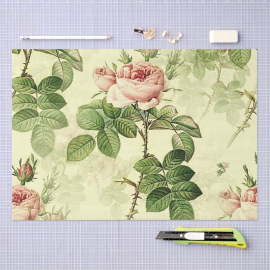 Roze  Roos Ontvlechtingspapier voor ontwerp Tissuepapier (Craft)