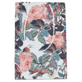 Roze Roos Ontwerp Medium Cadeauzakje (Voorkant)