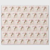 Roze roos op huwelijksuitnodiging briefpapier cadeaupapier (Vlak)