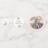 Roze Roos Op Maat Gemaakt Confetti (Voorkanten)