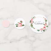 Roze Roos Op Maat Gemaakt Confetti (Achterkanten)