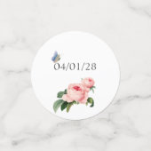 Roze Roos Op Maat Gemaakt Confetti (Kleine voorkant)