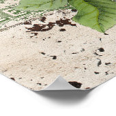 Roze Roos op rustiek houten paneel Poster (Hoek)