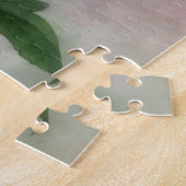 Roze roos op Stem Art Flower Puzzel Legpuzzel (Zijkant)