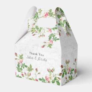 Roze Roos Oude Muur Vintage Stijl Dagboek Huwelijk Bedankdoosjes