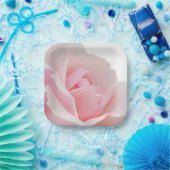 Roze roos papieren bordje (Feest)