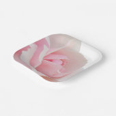 Roze roos papieren bordje (Gebogen)