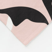 Roze roos patroon fleece deken (Hoek)